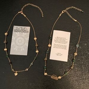 Set of Two Lava Diffuser Necklace for Essential Oils/Perfume Zorbitz